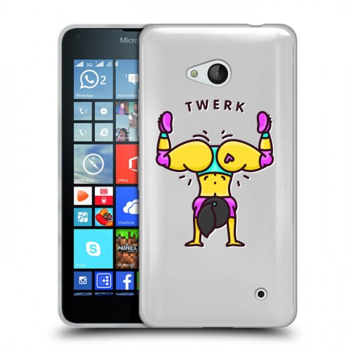 Дизайнерский силиконовый чехол для Microsoft Lumia 640 Прозрачное тверк