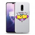 Дизайнерский пластиковый чехол для OnePlus 7 Прозрачное тверк