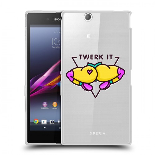 Дизайнерский пластиковый чехол для Sony Xperia Z Ultra  Прозрачное тверк