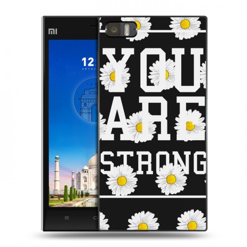 Дизайнерский пластиковый чехол для Xiaomi MI3 Ромашковый мир