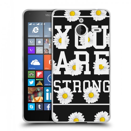 Дизайнерский пластиковый чехол для Microsoft Lumia 640 XL Ромашковый мир