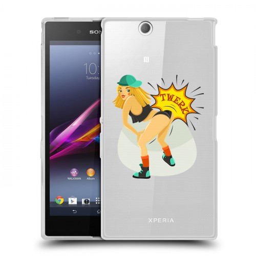 Дизайнерский пластиковый чехол для Sony Xperia Z Ultra  Прозрачное тверк