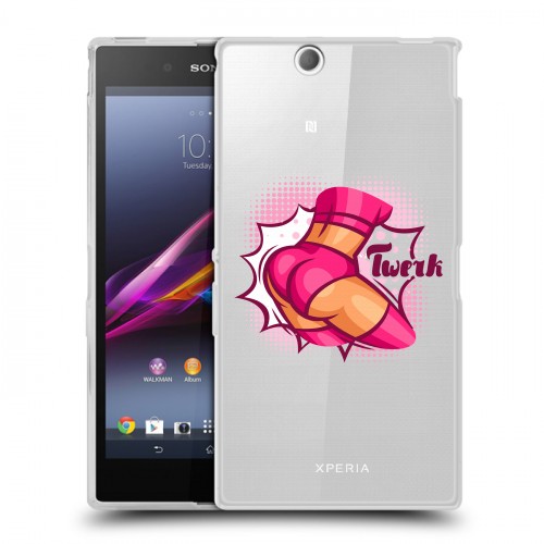 Дизайнерский пластиковый чехол для Sony Xperia Z Ultra  Прозрачное тверк