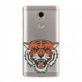 Полупрозрачный дизайнерский силиконовый чехол для Xiaomi RedMi Note 4 Прозрачные тигры