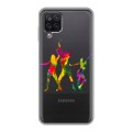 Полупрозрачный дизайнерский пластиковый чехол для Samsung Galaxy A12 Прозрачные танцоры