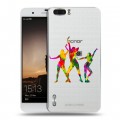 Полупрозрачный дизайнерский пластиковый чехол для Huawei Honor 6 Plus Прозрачные танцоры