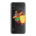 Полупрозрачный дизайнерский силиконовый чехол для Xiaomi RedMi 9A Прозрачное SWAG