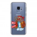 Полупрозрачный дизайнерский пластиковый чехол для Samsung Galaxy S9 Прозрачное SWAG