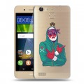 Полупрозрачный дизайнерский пластиковый чехол для Huawei GR3 Прозрачное SWAG