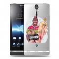 Полупрозрачный дизайнерский пластиковый чехол для Sony Xperia S Прозрачное SWAG