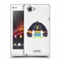 Полупрозрачный дизайнерский пластиковый чехол для Sony Xperia L Прозрачное SWAG