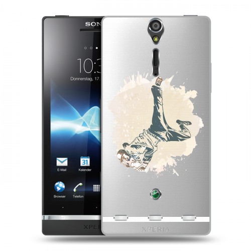 Полупрозрачный дизайнерский пластиковый чехол для Sony Xperia S Прозрачное SWAG