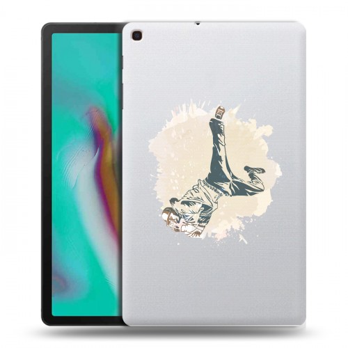 Полупрозрачный дизайнерский пластиковый чехол для Samsung Galaxy Tab A 10.1 (2019) Прозрачное SWAG