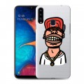 Полупрозрачный дизайнерский пластиковый чехол для Samsung Galaxy A20s Прозрачное SWAG