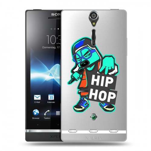 Полупрозрачный дизайнерский пластиковый чехол для Sony Xperia S Прозрачное SWAG