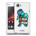 Полупрозрачный дизайнерский пластиковый чехол для Sony Xperia L Прозрачное SWAG