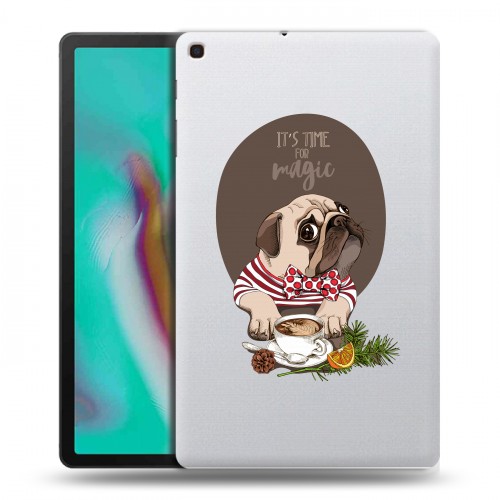 Полупрозрачный дизайнерский пластиковый чехол для Samsung Galaxy Tab A 10.1 (2019) Прозрачные щенки