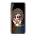 Полупрозрачный дизайнерский силиконовый чехол для Huawei Y8p Прозрачные щенки