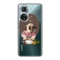 Полупрозрачный дизайнерский пластиковый чехол для Huawei Honor 50 Прозрачные щенки