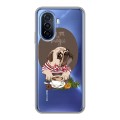 Полупрозрачный дизайнерский пластиковый чехол для Huawei Nova Y70 Прозрачные щенки