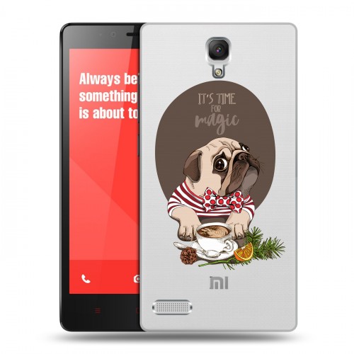 Полупрозрачный дизайнерский пластиковый чехол для Xiaomi RedMi Note Прозрачные щенки