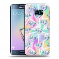 Дизайнерский пластиковый чехол для Samsung Galaxy S6 Edge Алмазный Глэм