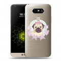 Полупрозрачный дизайнерский пластиковый чехол для LG G5 Прозрачные щенки