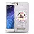 Полупрозрачный дизайнерский пластиковый чехол для Xiaomi RedMi 4A Прозрачные щенки