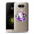 Полупрозрачный дизайнерский пластиковый чехол для LG G5 Прозрачные щенки