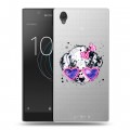 Полупрозрачный дизайнерский пластиковый чехол для Sony Xperia L1 Прозрачные щенки