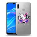 Полупрозрачный дизайнерский пластиковый чехол для Huawei Y6 (2019) Прозрачные щенки