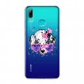 Полупрозрачный дизайнерский пластиковый чехол для Huawei Y7 (2019) Прозрачные щенки