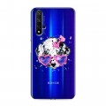 Полупрозрачный дизайнерский пластиковый чехол для Huawei Honor 20 Прозрачные щенки