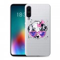 Полупрозрачный дизайнерский силиконовый чехол для Meizu 16T Прозрачные щенки