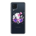 Полупрозрачный дизайнерский пластиковый чехол для Samsung Galaxy A22 Прозрачные щенки