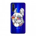 Полупрозрачный дизайнерский пластиковый чехол для Huawei Honor 20 Прозрачные щенки