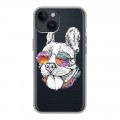 Полупрозрачный дизайнерский пластиковый чехол для Iphone 14 Прозрачные щенки