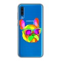 Полупрозрачный дизайнерский пластиковый чехол для Samsung Galaxy A50 Прозрачные щенки