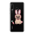 Полупрозрачный дизайнерский силиконовый чехол для Huawei P30 Lite Прозрачные щенки