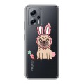 Полупрозрачный дизайнерский пластиковый чехол для Xiaomi Poco X4 GT Прозрачные щенки