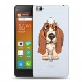 Полупрозрачный дизайнерский пластиковый чехол для Xiaomi Mi4S Прозрачные щенки