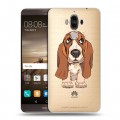 Полупрозрачный дизайнерский пластиковый чехол для Huawei Mate 9 Прозрачные щенки