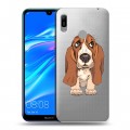 Полупрозрачный дизайнерский пластиковый чехол для Huawei Y6 (2019) Прозрачные щенки