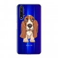 Полупрозрачный дизайнерский пластиковый чехол для Huawei Honor 20 Прозрачные щенки