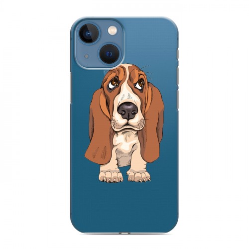 Полупрозрачный дизайнерский пластиковый чехол для Iphone 13 Mini Прозрачные щенки