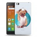 Полупрозрачный дизайнерский пластиковый чехол для Xiaomi Mi4S Прозрачные щенки