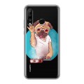 Полупрозрачный дизайнерский силиконовый чехол для Huawei P30 Lite Прозрачные щенки