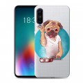 Полупрозрачный дизайнерский силиконовый чехол для Meizu 16T Прозрачные щенки