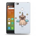 Полупрозрачный дизайнерский пластиковый чехол для Xiaomi Mi4S Прозрачные щенки