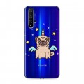 Полупрозрачный дизайнерский пластиковый чехол для Huawei Honor 20 Прозрачные щенки